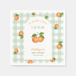 A Little Cutie Citrus Green Baby Shower Napkins Serviette