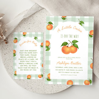 A Little Cutie Citrus Green Books for Baby Card Begleitkarte