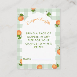 A Little Cutie Citrus Green Diaper Raffle Card Begleitkarte