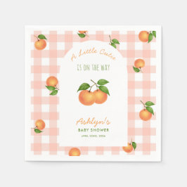 A Little Cutie Citrus Pink Baby Shower Napkins Serviette