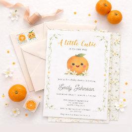 A Little Cutie is On the Way Baby Shower Einladung