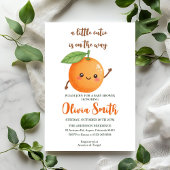 a little Cutie is on the Way,Funny Orange Einladung