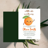 a little Cutie is on the Way,Funny Orange Einladung