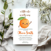 a little Cutie is on the Way,Funny Orange Einladung