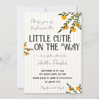 A Little Cutie is On The Way Invitation Einladung