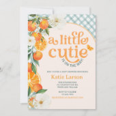 A Little Cutie Orange Baby Shower Invitation | Einladung (Vorderseite)