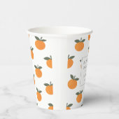A Little Cutie Orange Gender Neutral Baby Shower Pappbecher (Rechts)