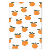 A Little Cutie Orange Gender Neutral Citrus Modern Tischnummer (Rückseite)
