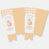 A Little Cutie Orange Gingham Citrus Baby Shower Geschenkschachtel (Ungeklappt)