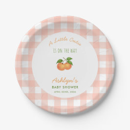 A Little Cutie Pink Baby Shower Paper Plates Pappteller