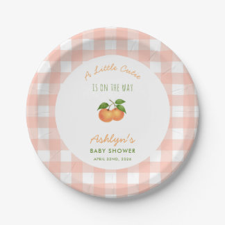 A Little Cutie Pink Baby Shower Paper Plates Pappteller