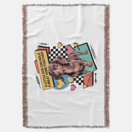 A Little Dog Can Hold A Great Home Together Decke (Vorderseite Vertikal)