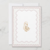A Little Duckling is on The Way Baby Shower Einladung (Rückseite)