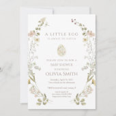 A Little Egg Is About To Hatch Baby Shower Einladung (Vorderseite)