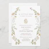 A Little Egg Is About To Hatch Baby Shower Einladung (Vorne/Hinten)