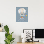 A Little Explorer Hot Air Balloon Welcome Sign Poster (Heimbüro)