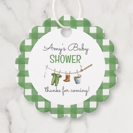 A Little Fisherman Baby Shower Geschenkanhänger (Vorderseite)