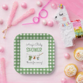 A Little Fisherman Baby Shower Square Pappteller (Party)