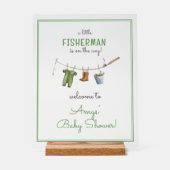 A Little Fisherman Baby Shower Welcome Acrylschild (Vorderseite)