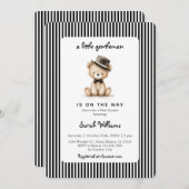 A little Gentleman Baby Shower Boy Einladung (Vorne/Hinten)