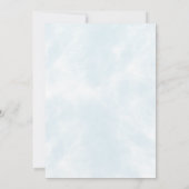 A Little Gentleman Blue Boy Bear Baby  Einladung (Rückseite)