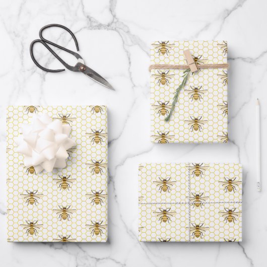 A little Honey Is On The Way Baby Shower Geschenkpapier Set (Vorderseite)