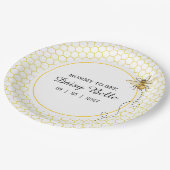 A little Honey Is On The Way Baby Shower Pappteller (Schrägansicht)