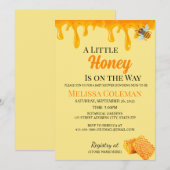 A Little Honey Is on the Way Invitation Einladung (Vorne/Hinten)