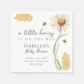 A Little Honey On The Way Personalized Baby Shower Serviette (Vorderseite)