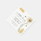 A Little Honey On The Way Personalized Baby Shower Serviette (Ecke)