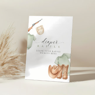 A little hunter is on the way baby shower diaper sockelschild