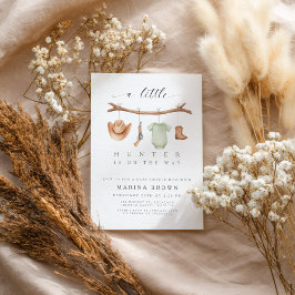 A little hunter is on the way baby shower einladung