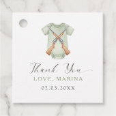 A little hunter is on the way baby shower geschenkanhänger (Vorderseite)