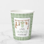 A Little Hunter is on the way Baby Shower  Pappbecher (Rückseite)