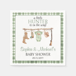 A Little Hunter Is On The Way Baby Shower Party Serviette