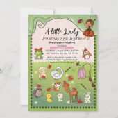 A Little Lady is on Her Way Ladybug Garden Einladung (Vorderseite)