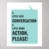 A Little Less Conversation, A Little More Action, Poster (Vorne)
