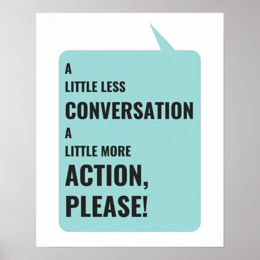 A Little Less Conversation, A Little More Action, Poster (Vorne)