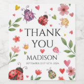 A Little Love Bug Baby Shower  Weinetikett (Einzelnes Label)