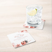 A Little Love Bug Is On The Way Baby Shower Rechteckiger Pappuntersetzer (Vor Ort)