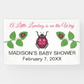 A Little Love Bug Is On The Way Ladybug Banner (Horizontal)