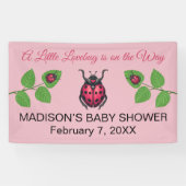 A Little Love Bug Is On The Way Ladybug Banner (Horizontal)