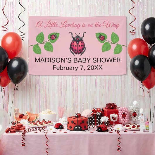 A Little Love Bug Is On The Way Ladybug Banner
