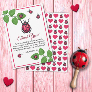 A Little Love Bug Is On The Way Ladybug Dankeskarte