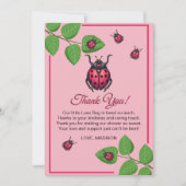 A Little Love Bug Is On The Way Ladybug Dankeskarte (Vorderseite)