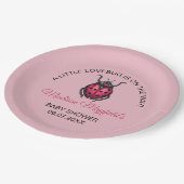 A Little Love Bug Is On The Way Ladybug Pappteller (Schrägansicht)