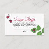 A Little Love Bug Ladybug Diaper Raffle Begleitkarte (Vorderseite)