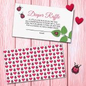 A Little Love Bug Ladybug Diaper Raffle Begleitkarte