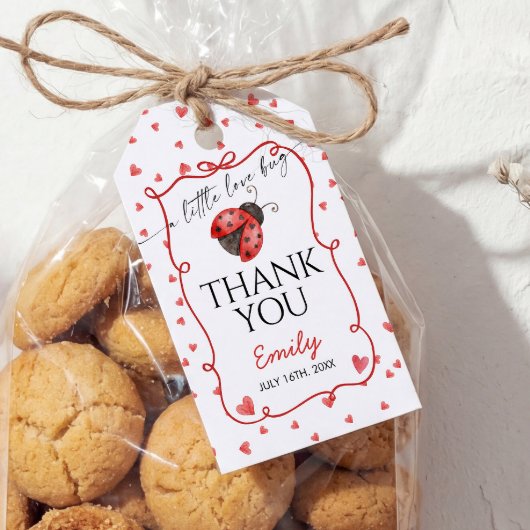 A Little Love Bug Thank You Geschenkanhänger