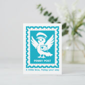 A Little Love Flying Your Way Penny Post Postkarte (Stehend Vorderseite)